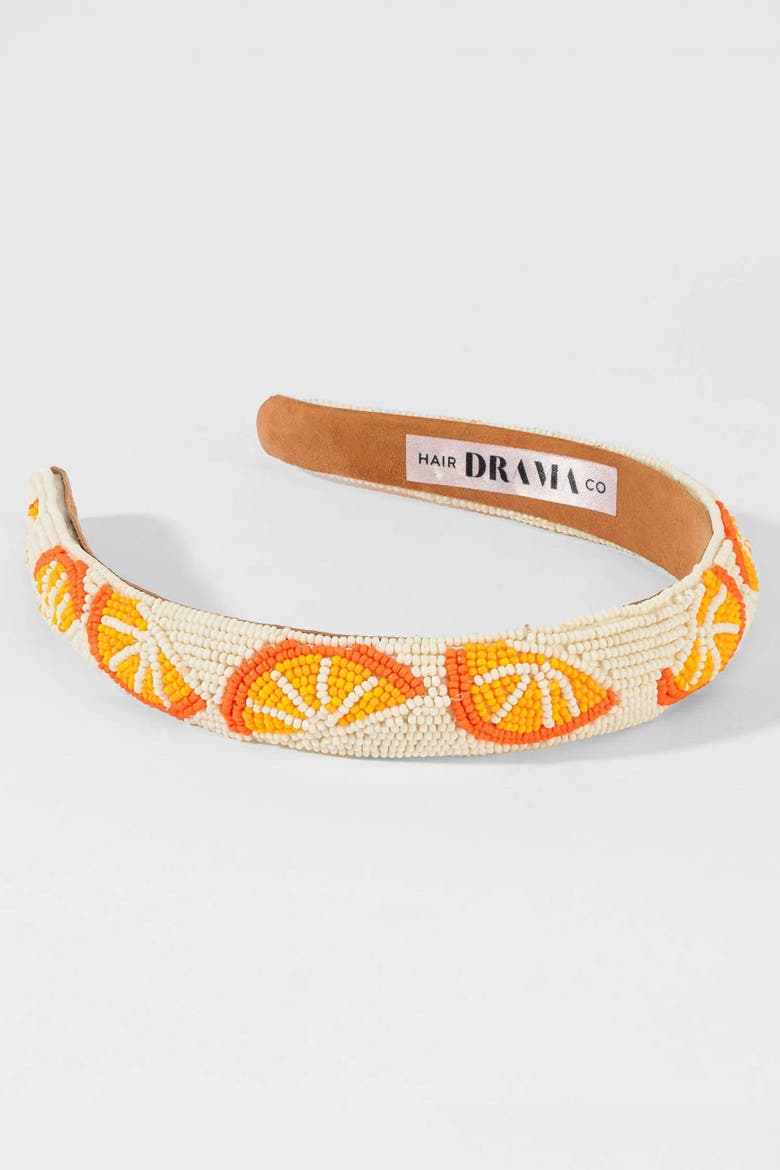 Tangerine Fleur Headband, Alternate, color, Ivory