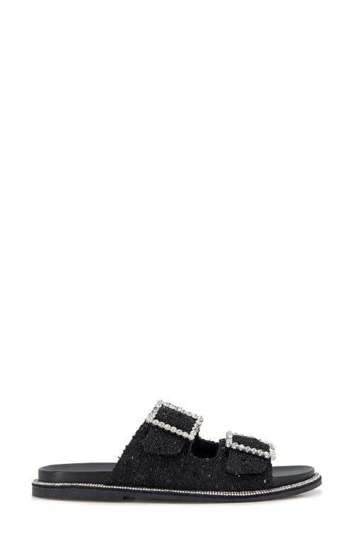 Reaction Kenneth Cole Sydney Embellished Slide Sandal In Black Boucle