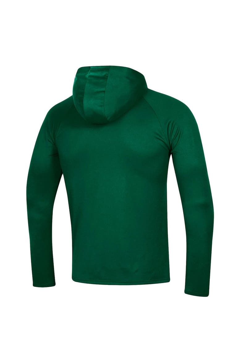 Men's Under Armour  Green Colorado State Rams School Logo Raglan Long Sleeve Hoodie Performance T-Shirt, Alternate, color, Green