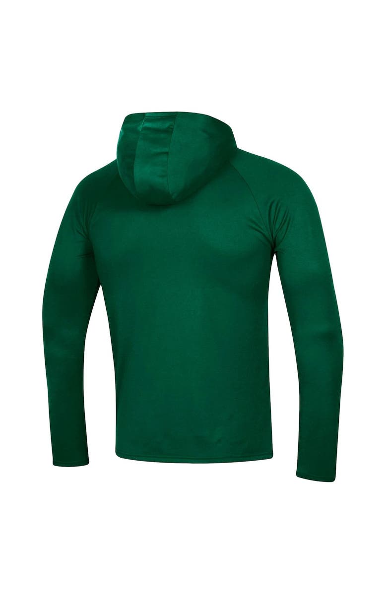 Under Armour Men's Under Armour Green Colorado State Rams School Logo Raglan Long Sleeve Hoodie Performance T-Shirt, Alternate, color, Green