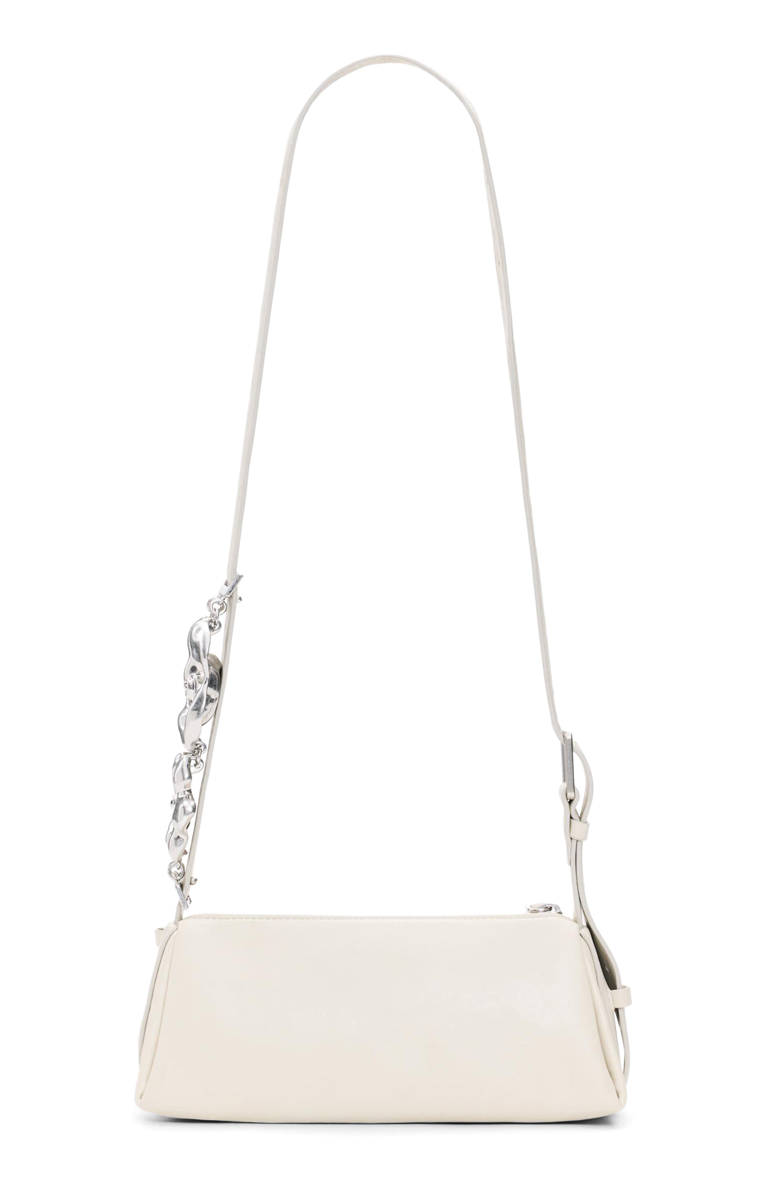 Small Faux Leather Crossbody Bag, Alternate, color, OFF WHITE