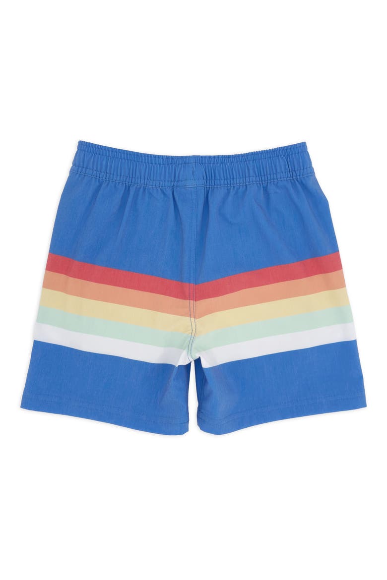 Kids' Stripe Volley Trunks, Alternate, color, MARINA BLUE