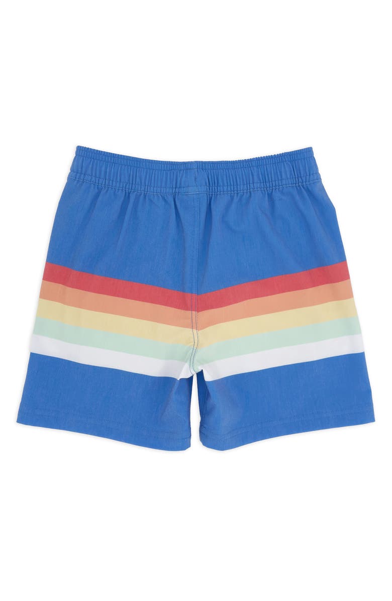 Feather 4 Arrow Kids' Stripe Volley Trunks, Alternate, color, Marina Blue