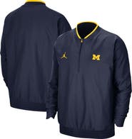 Jordan Brand Men's Jordan Brand Navy Michigan Wolverines 2021 Coach Half-Zip Jacket