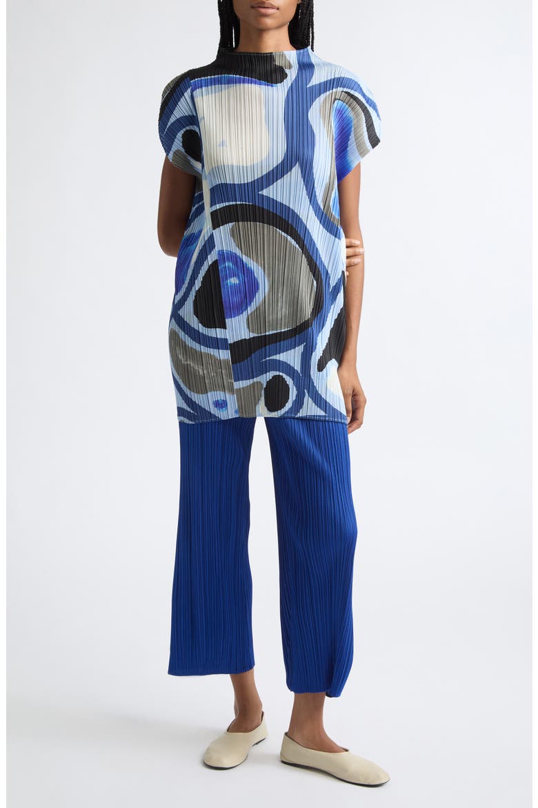 Roll Pleated Dress, Alternate, color, LIGHT BLUE