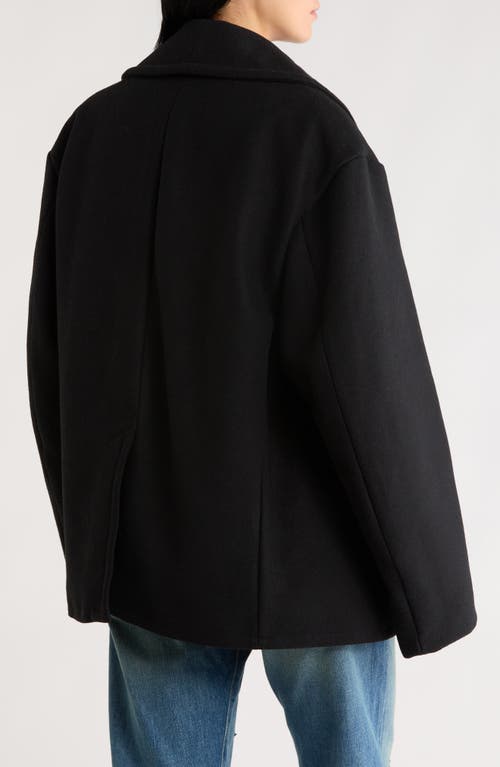 Denimist Oversize Wool Blend Peacoat In Black