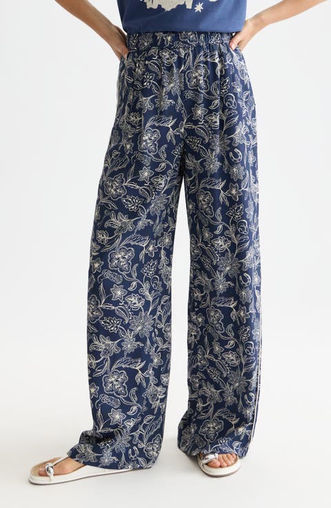 Eleni Print High Waist Wide Leg Pants