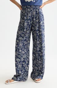 Scotch & Soda Eleni Print High Waist Wide Leg Pants