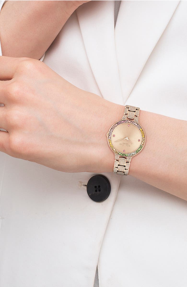 COACH Chelsea Crystal Pavé Bracelet Watch, 32mm, Alternate, color, 