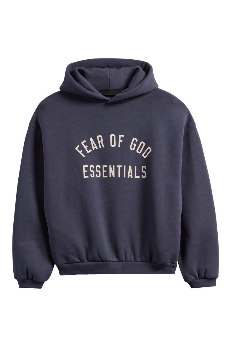 Kids' Oversize Cotton Blend Fleece Hoodie, Main, color, MARINE