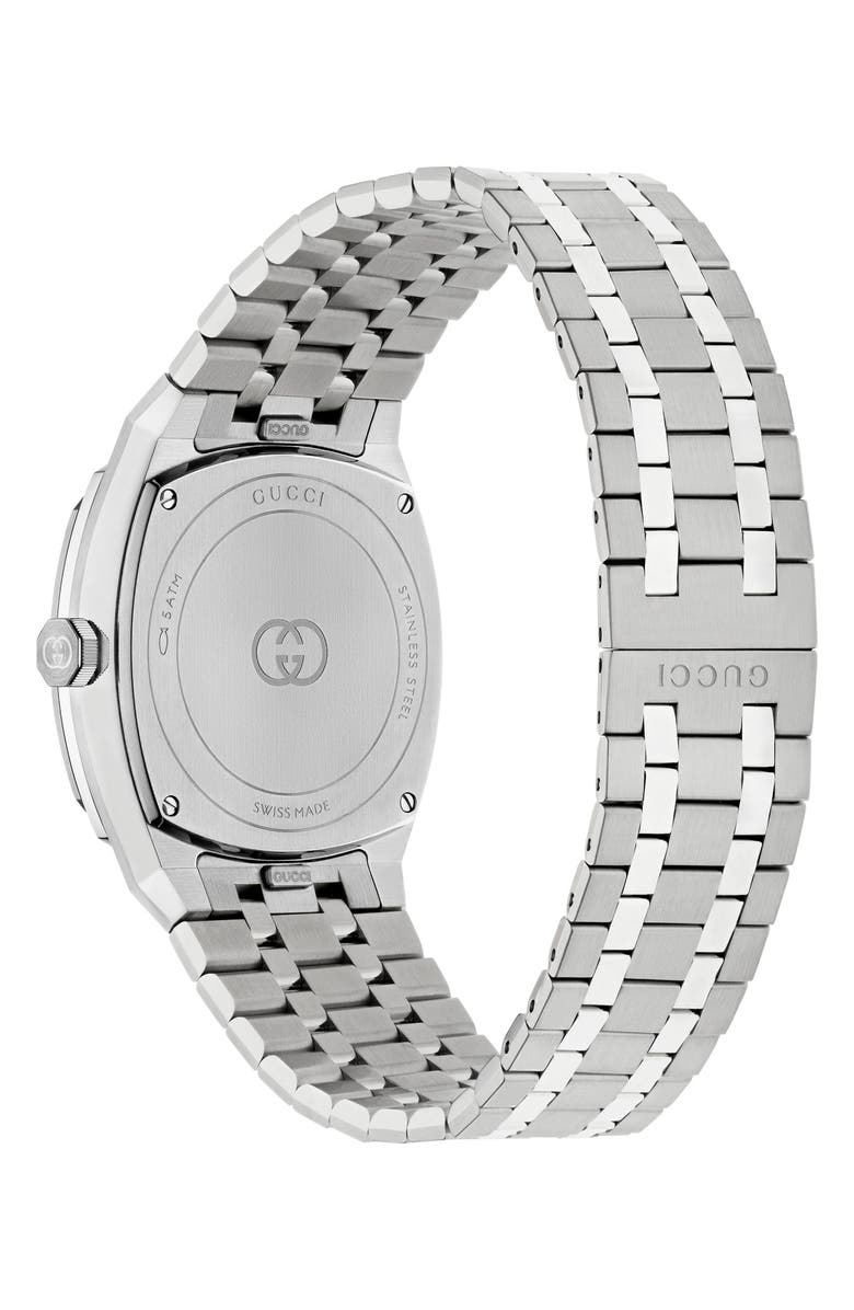 Gucci 25H Bracelet Watch, 36mm, Alternate, color, Silver/ Black