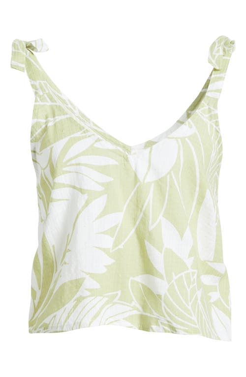 Rip Curl Cala Vadela Frond Print Tie Shoulder Tank In Sage
