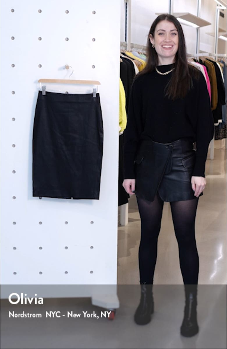 Leather Skinny Pencil Skirt, sales video thumbnail