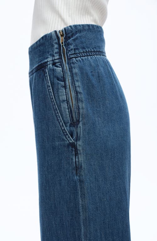 Bayeas Ultra High Waist Wide Leg Trouser Jeans In Blue