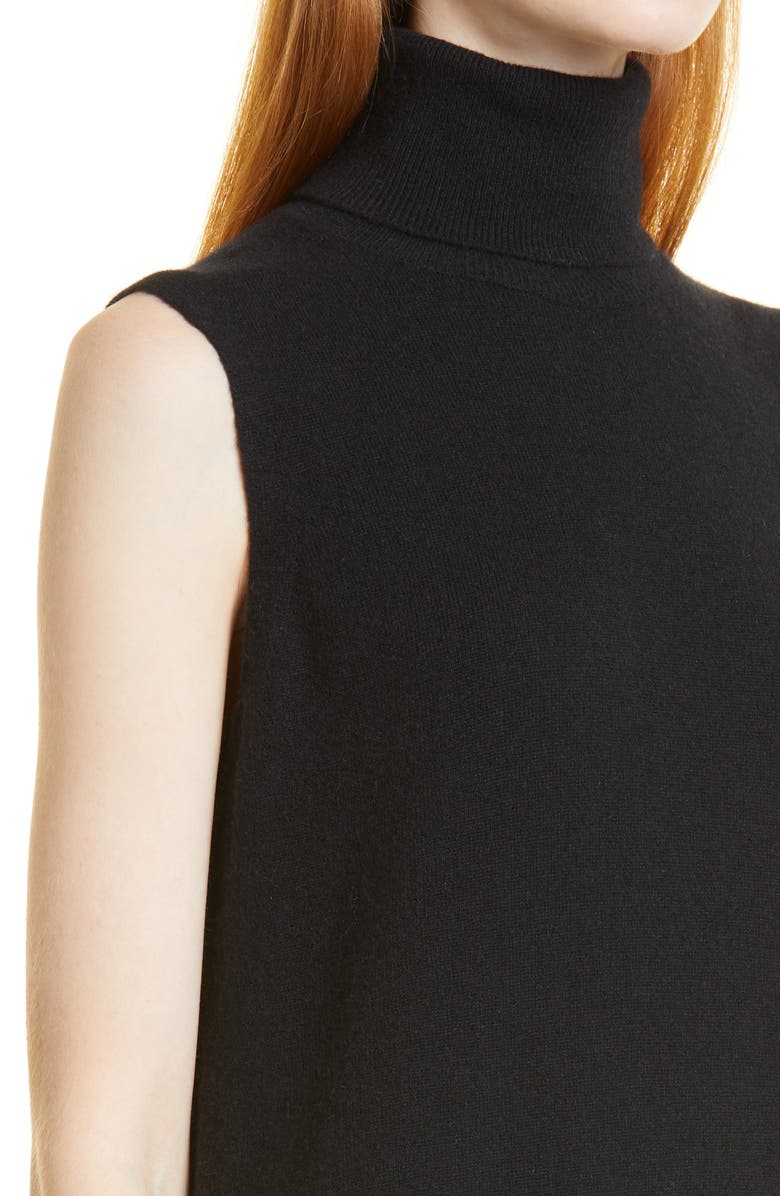 Nordstrom Signature Sleeveless Turtleneck Cashmere Midi Sweater Dress, Alternate, color, 