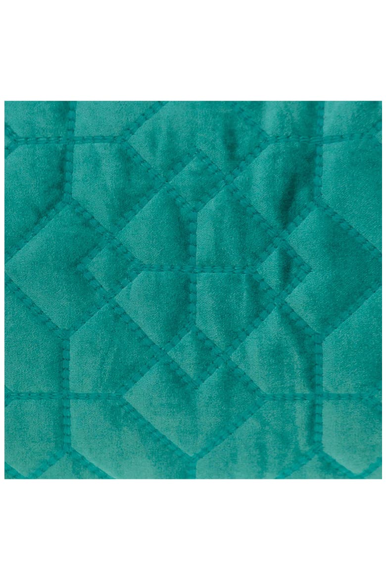 Tufted Velvet Oblong Throw Pillow, Alternate, color, AQUA