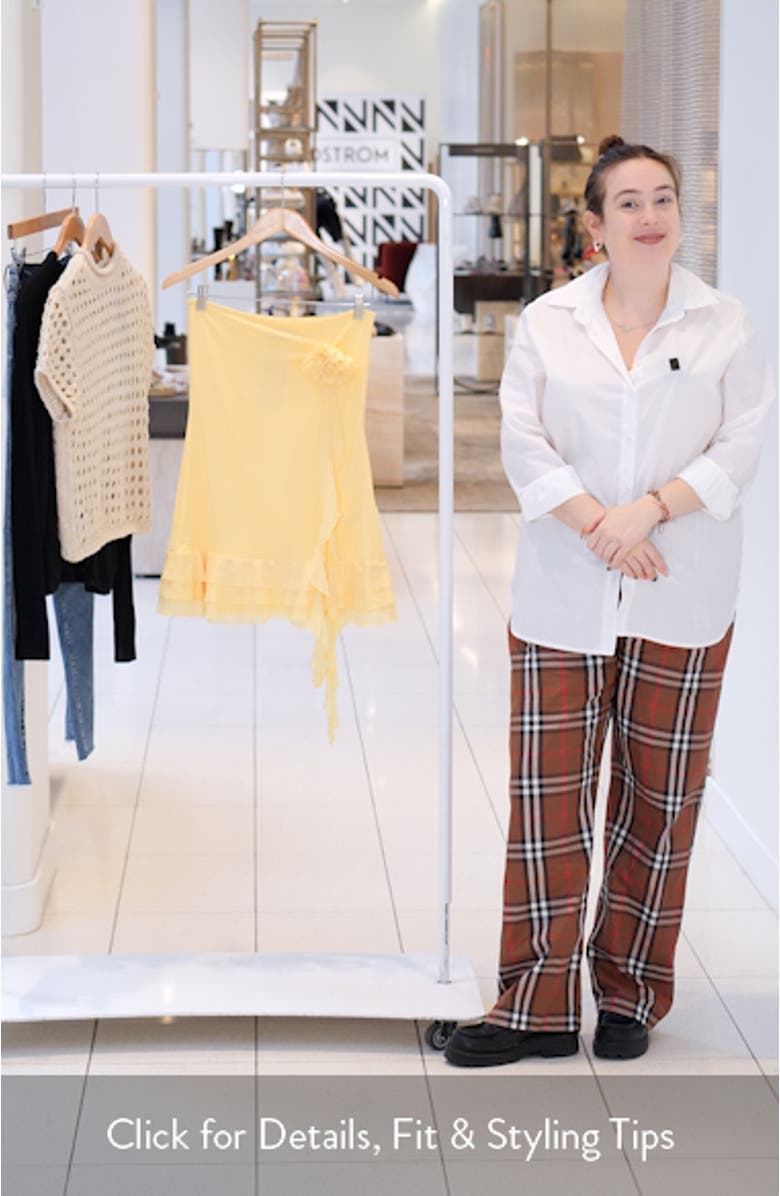 Thalia Flower Pin Ruffle Strapless Minidress, sales video thumbnail