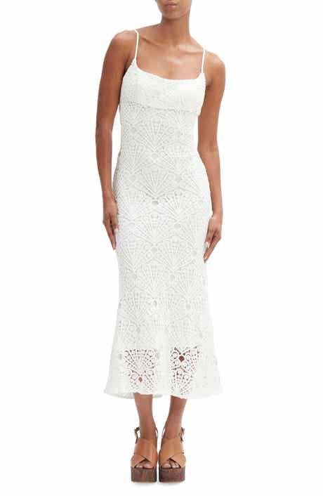 Bardot Adoni Fan Lace Midi Slipdress