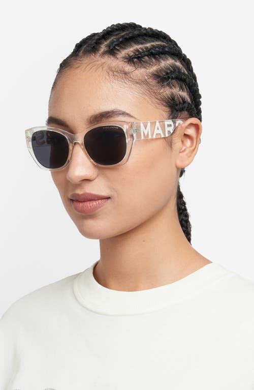Marc Jacobs 807s Acetate Rectangle Sunglasses In Crystal/grey