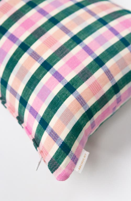 ARCHIVE NEW YORK ARCHIVE NEW YORK HANDWOVEN CLASSIC PLAID SQUARE COTTON THROW PILLOW