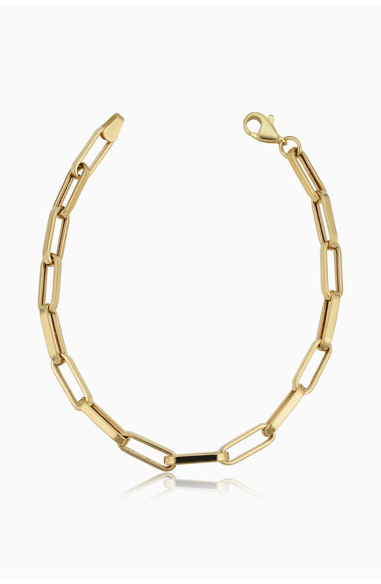 Oradina 14K Yellow Gold Venice Bold Link Bracelet, Main, color, Yellow Gold