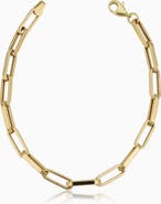 Oradina 14K Yellow Gold Venice Bold Link Bracelet