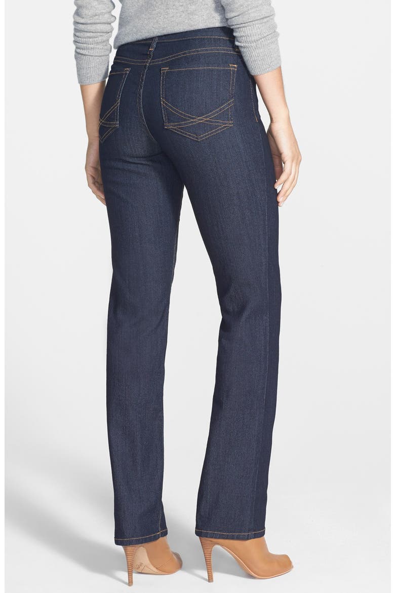 'Marilyn' Stretch Straight Leg Jeans, Alternate, color, DARK ENZYME WASH