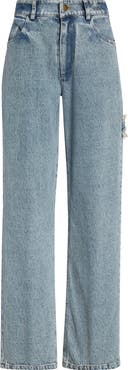 Tanner Fletcher Gender Inclusive Sid Lace Loop Straight Leg Carpenter Jeans