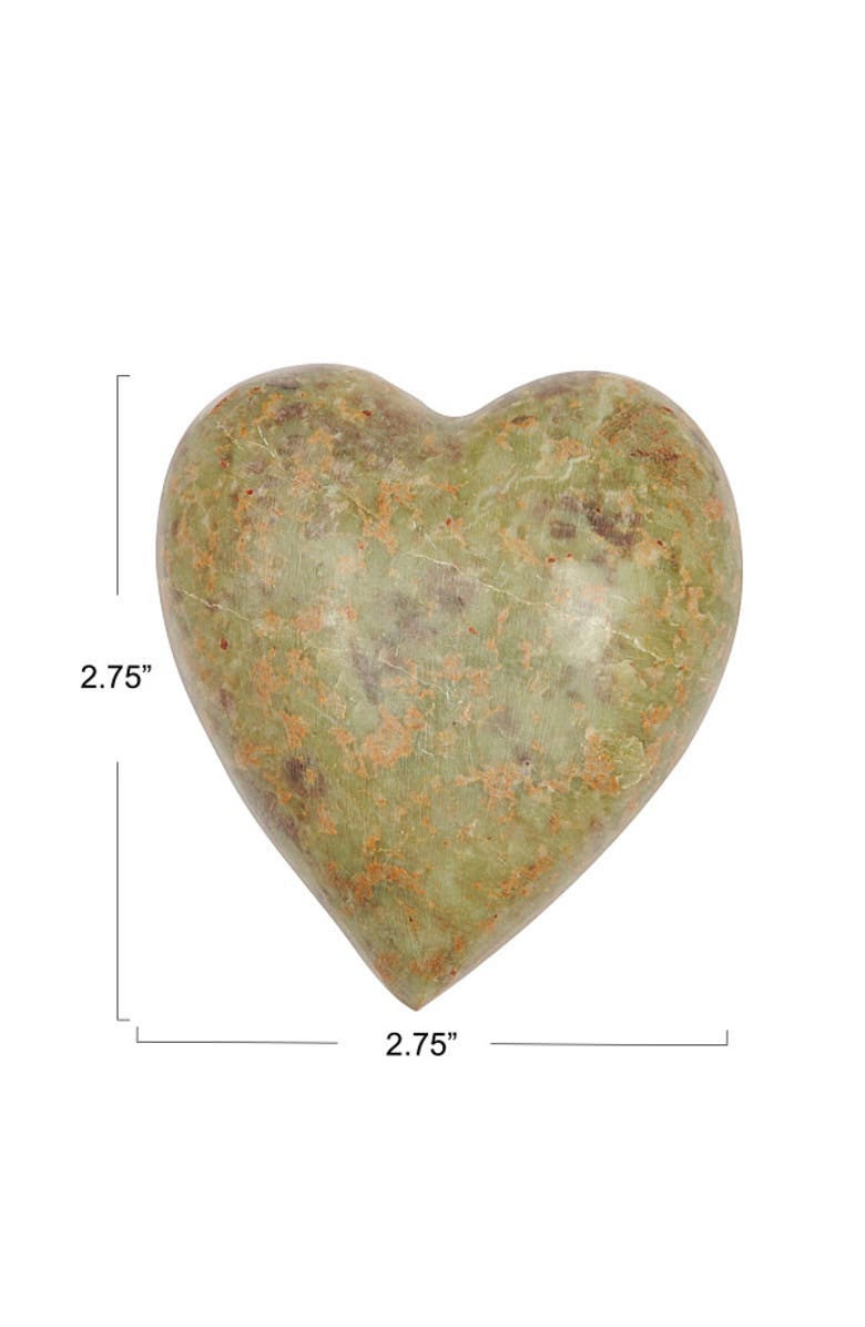 Storied Home Soapstone Decorative Heart Figurines, Alternate, color, 