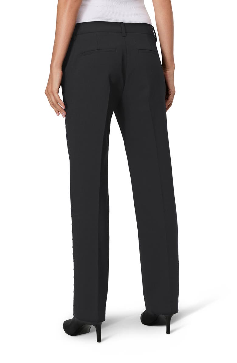 rag & bone Cosette Straight Leg Wool Blend Pants, Alternate, color, Black