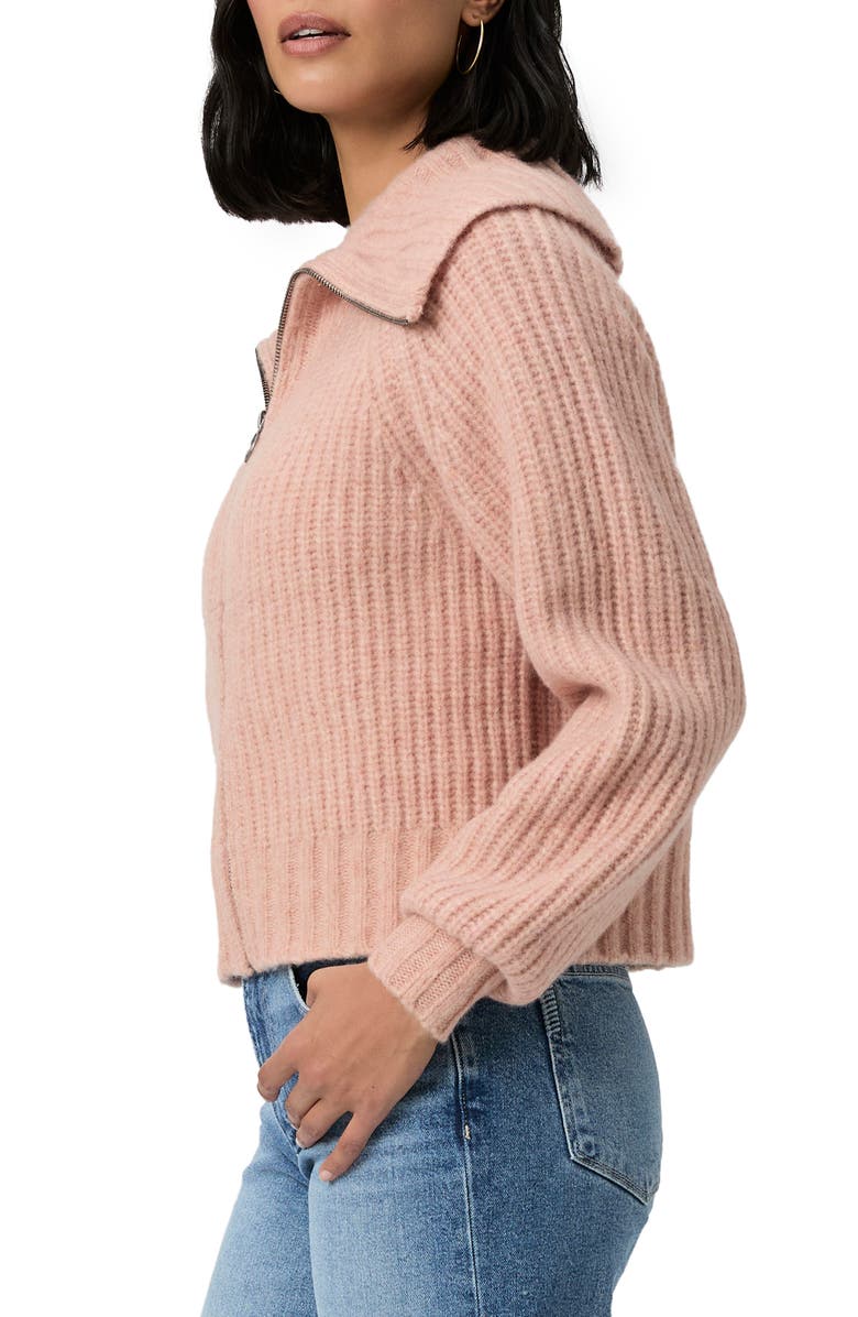 PAIGE Jayna Wool Blend Zip Cardigan, Alternate, color, Rosie Marl