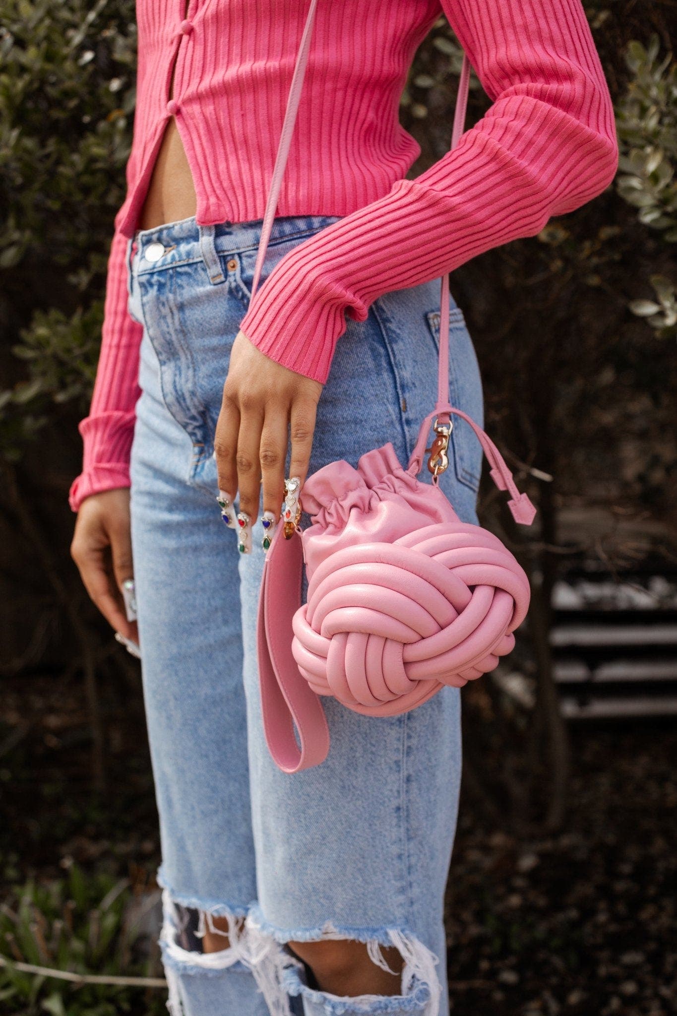 Fini Knurly Handbag - Mauve, Alternate, color, Mauve