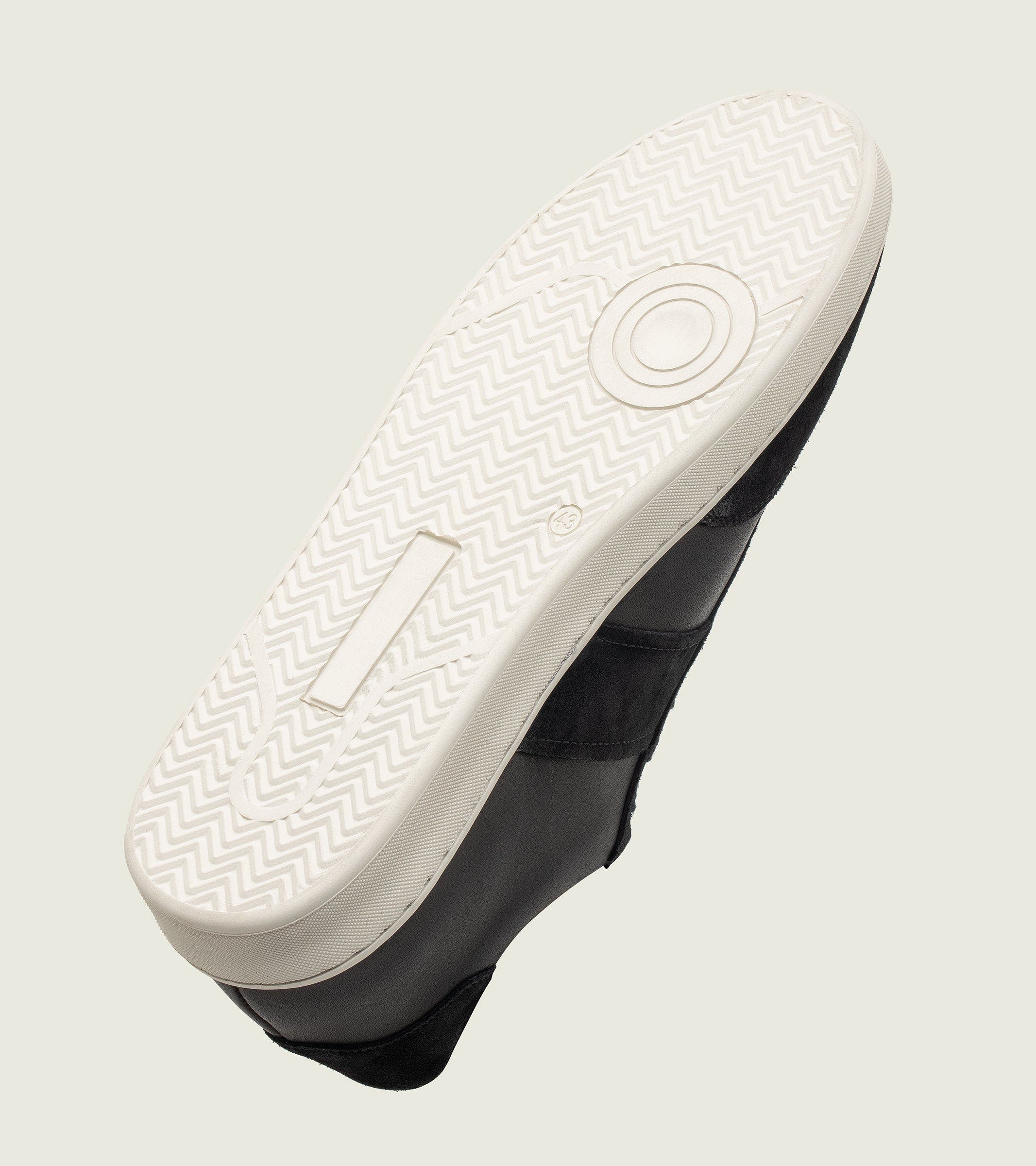 Jack Erwin Kendrick Leather T-Toe Sneaker, Alternate, color, Black Suede