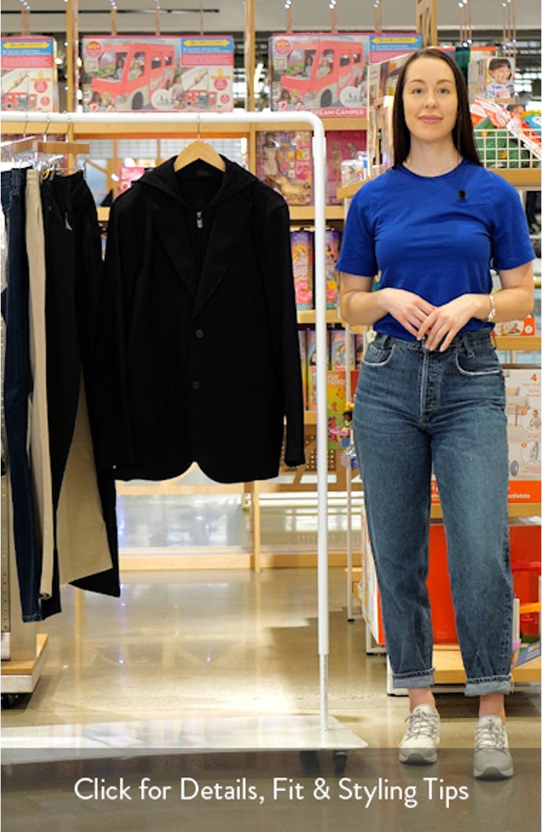 Stretch Nylon Blazer with Removable Hooded Bib, sales video thumbnail