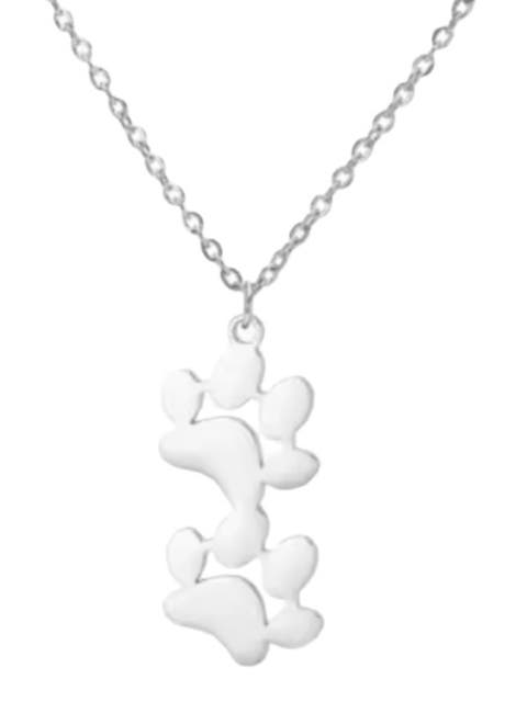 EverPaw Double Paw Print Gold Plated Necklace