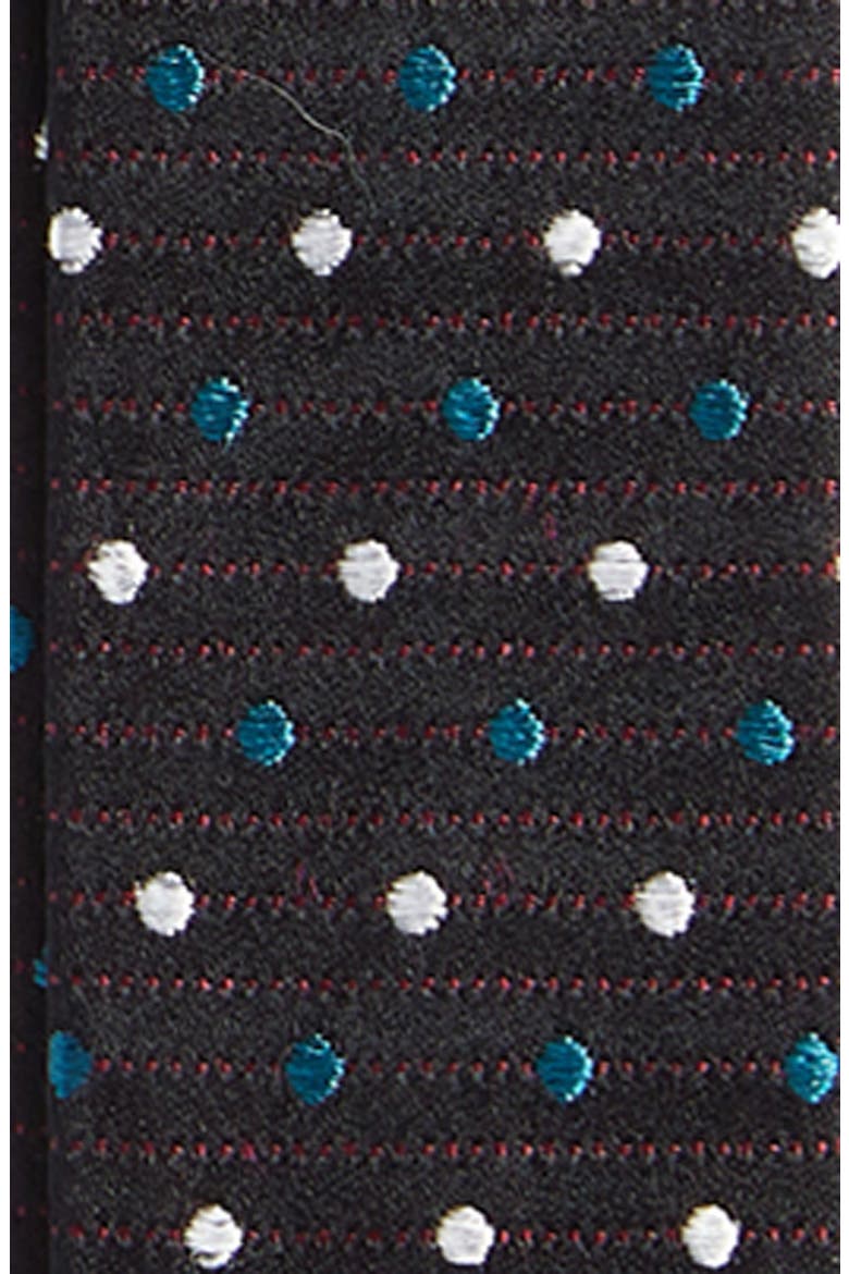 Navy Polka Dot Silk Suspenders, Alternate, color, NAVY