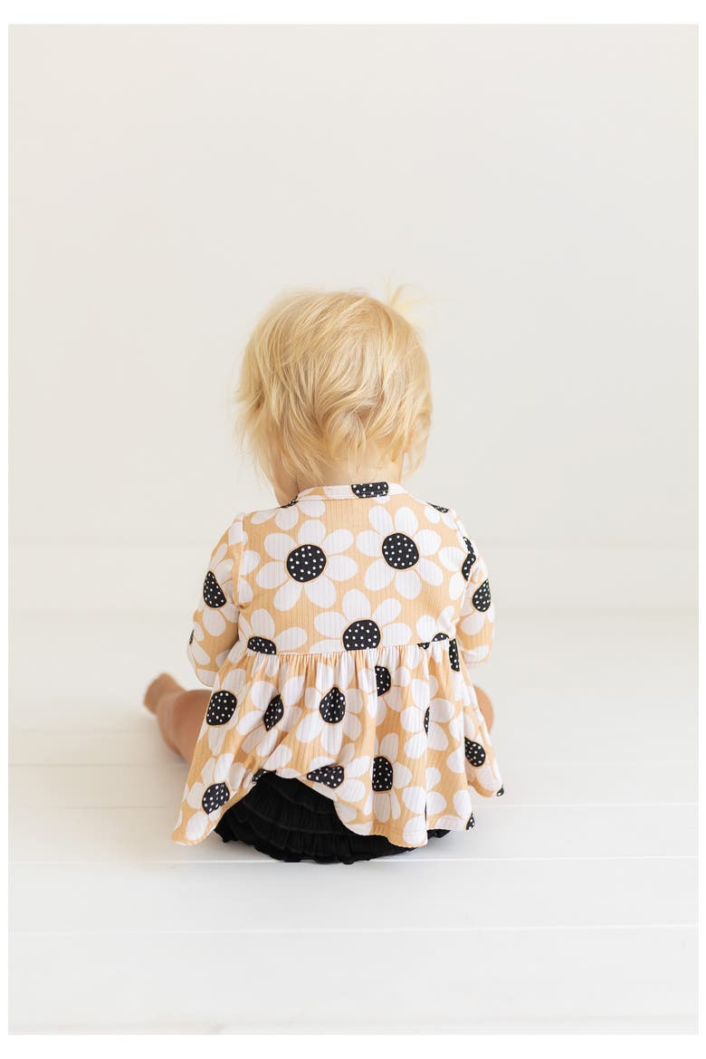 Kids' Reagan Long Sleeve Henley Peplum Top & Bloomers, Alternate, color, LIGHT BEIGE