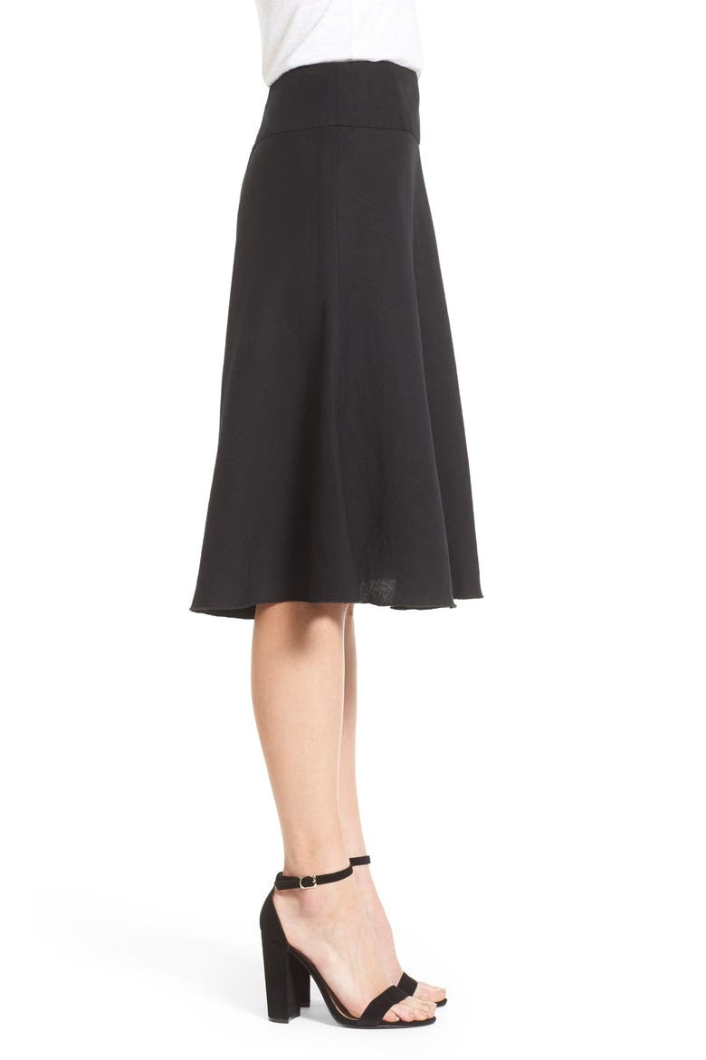 Summer Fling Linen Blend Skirt, Alternate, color, BLACK ONYX