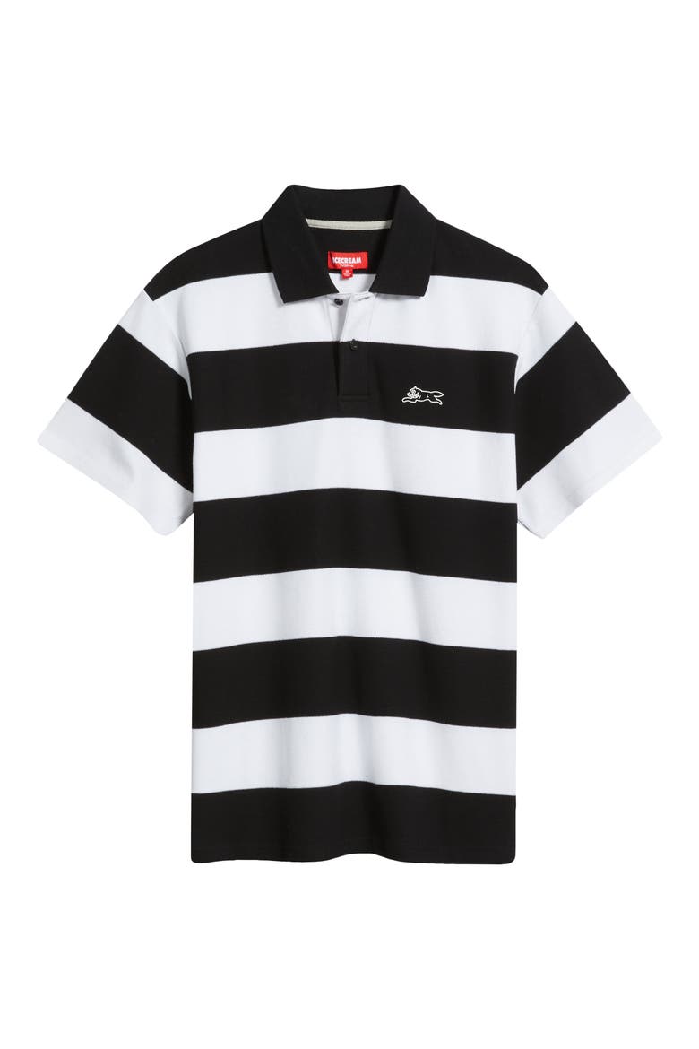 Big Dripper Stripe Polo, Alternate, color, BLACK