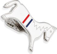 Thom Browne Horse Sterling Silver & Enamel Tie Clip
