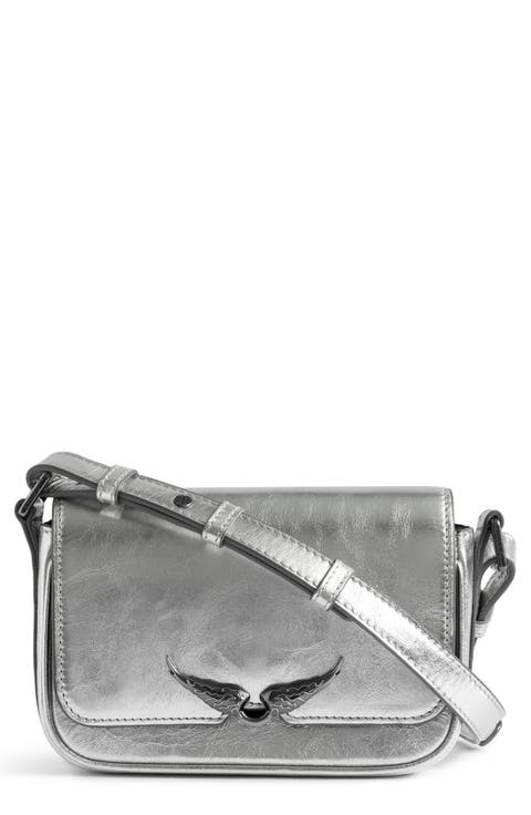Le Zazi Metallic Leather Crossbody Bag