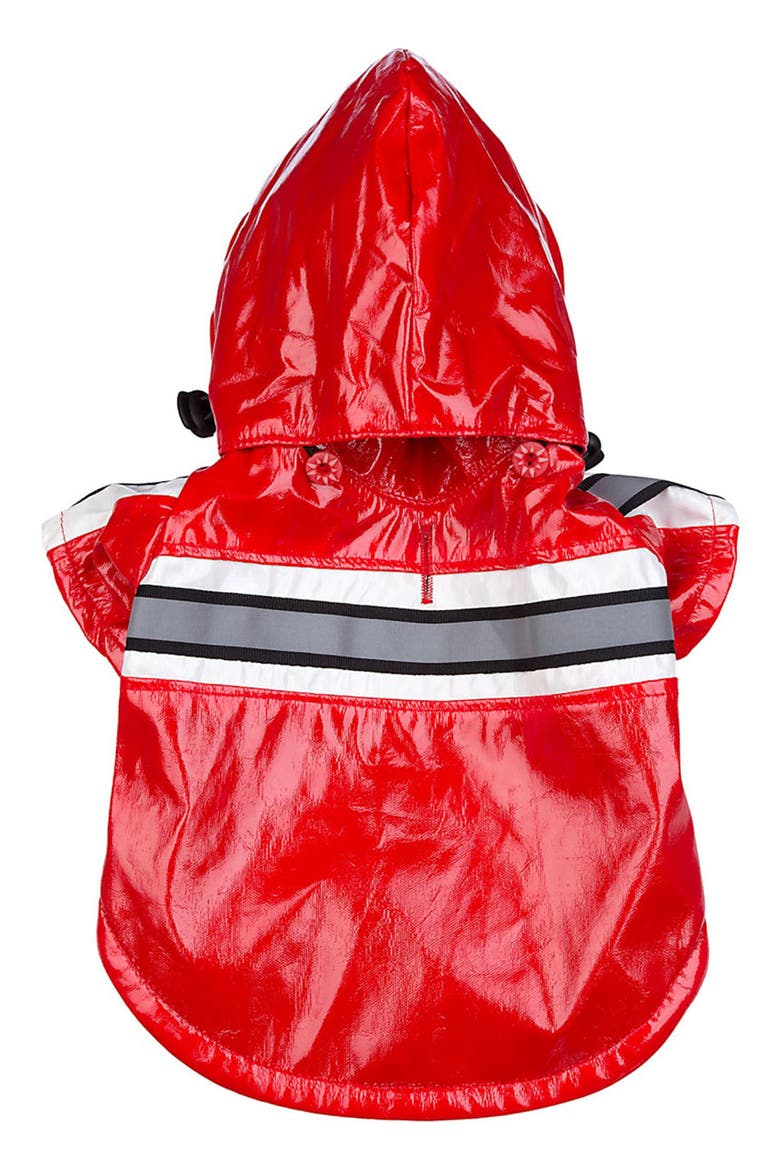 Reflecta-Glow Adjustable and Reflective Dog Raincoat - Small, Main, color, RED