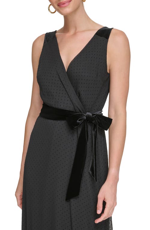 Dkny Double 'v' Mock Wrap Maxi Dress In Multi