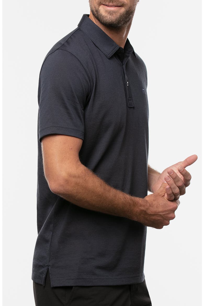 The Zinna Slub Piqué Polo, Alternate, color, VINTAGE INDIGO/ BLACK