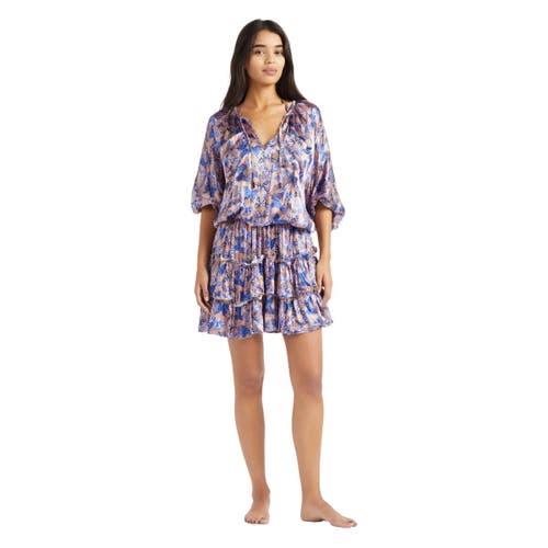 Vilebrequin Viscose And Silk Dress Disco Butterflly In Blue