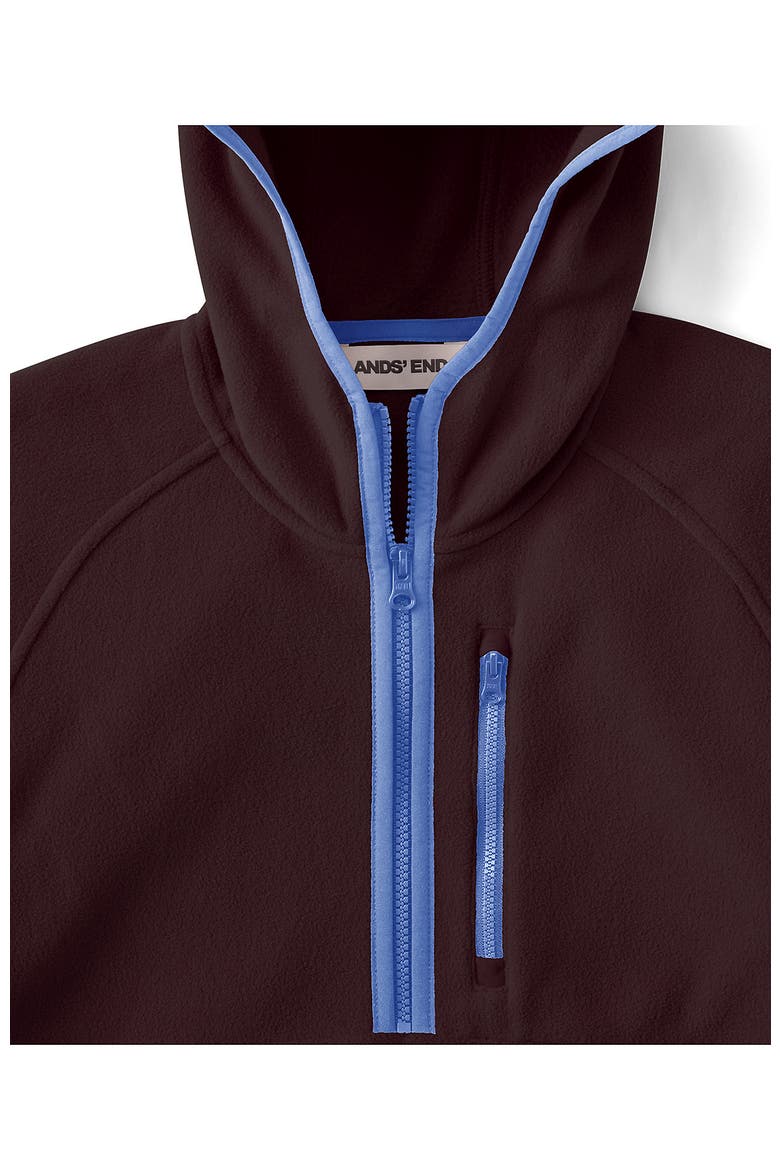 Anyweather RainDefense Hooded Half Zip Fleece Pullover, Alternate, color, Lush Burgundy