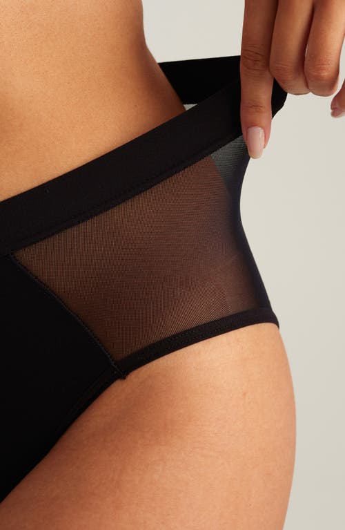 Saalt Period & Leakproof Regular Absorbency French Cut High Waist Briefs In Black