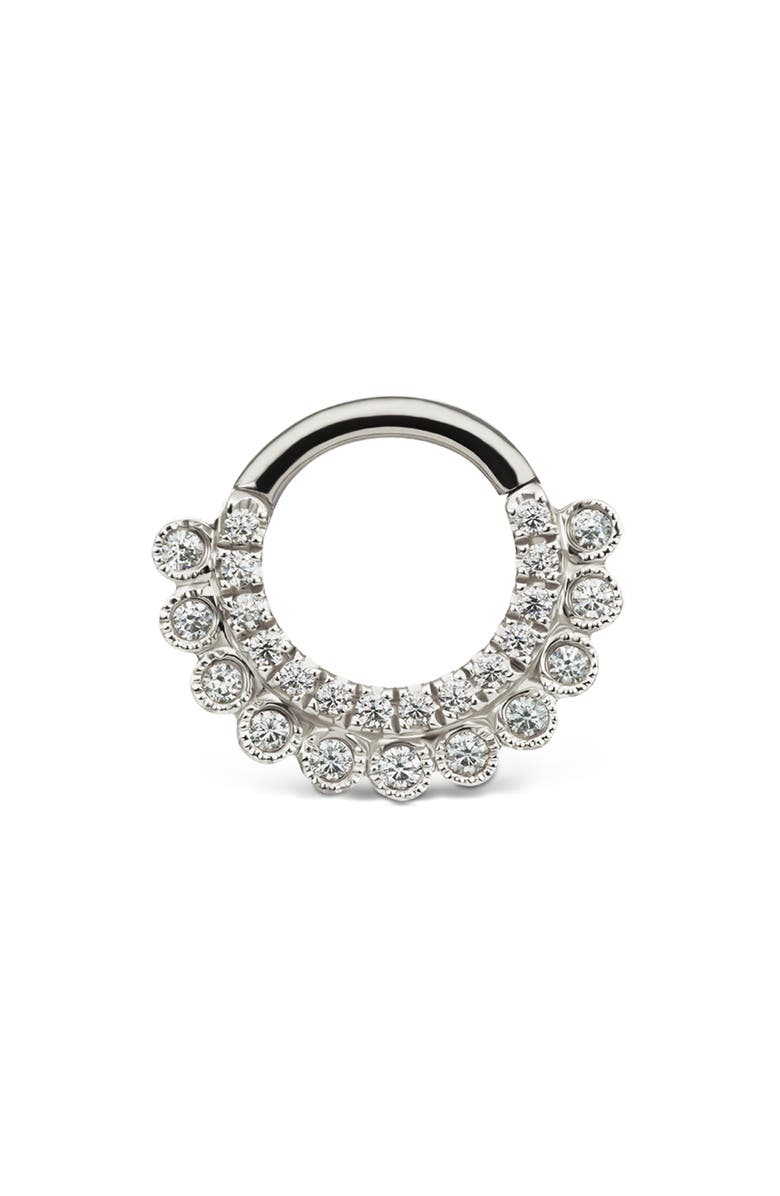 MARIA TASH Apsara Cubic Zirconia Hoop Earring, Main, color, 