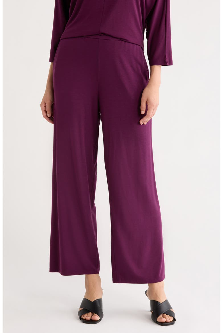 Woven Straight Leg Pants, Main, color, BLACKBERRY