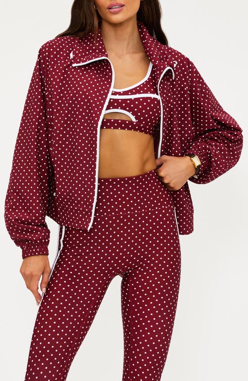 Beach Riot Casen Polka Dot Zip Jacket In Multi